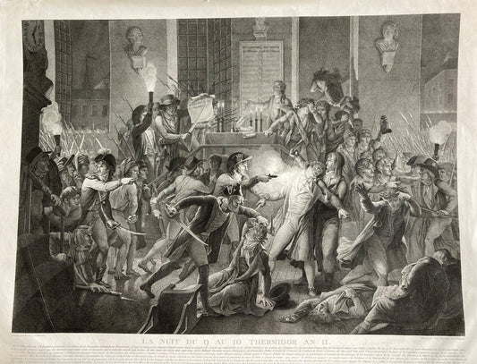 L'arrestation de Robespierre - Dessiné Par F. J Harriet Gravé Par J. J. F Tassaert. -  69.5 x 54 cm